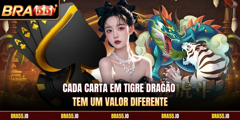 Cada carta em Tigre Dragão tem um valor diferente