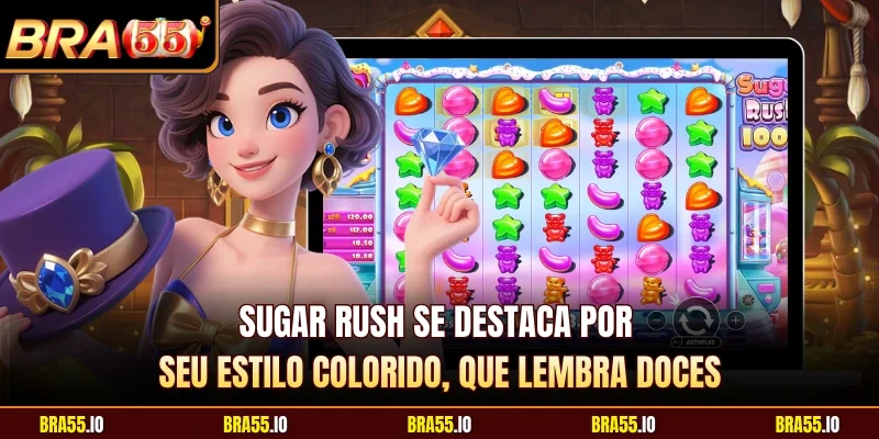 Sugar Rush se destaca por seu estilo colorido, que lembra doces 